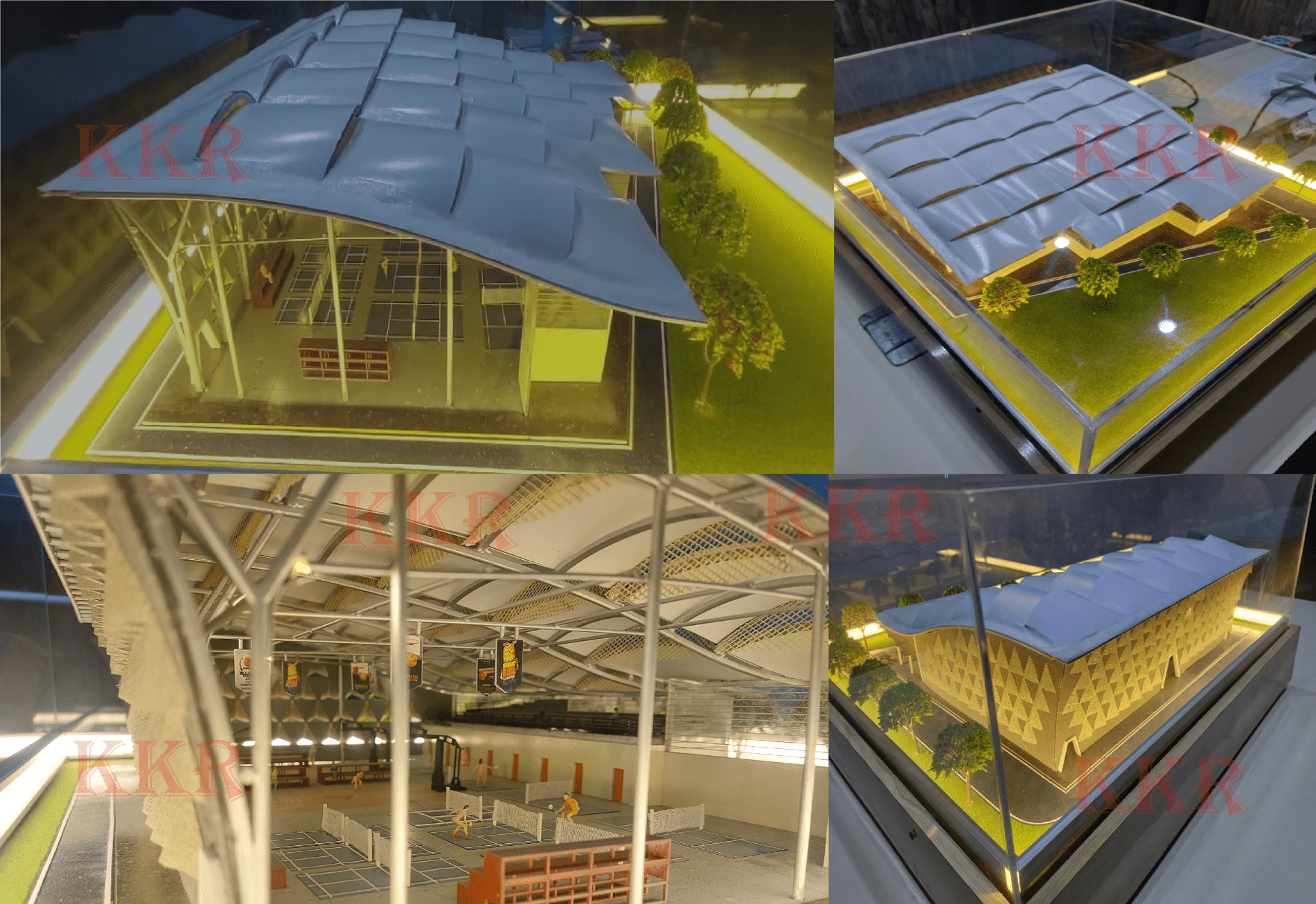 indoor stadium scale model
