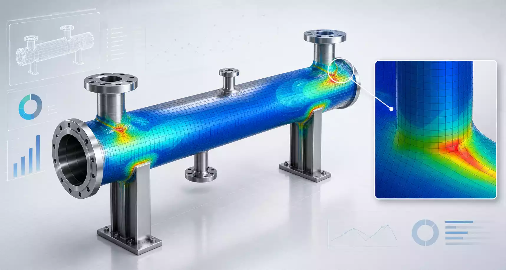 FEA and structural validation of stainless steel pressure vessel