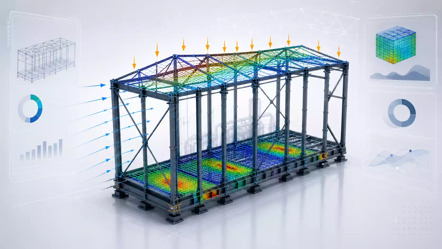 Structural Design and Blast Load Analysis of 13-Cylinder Enclosure Container
