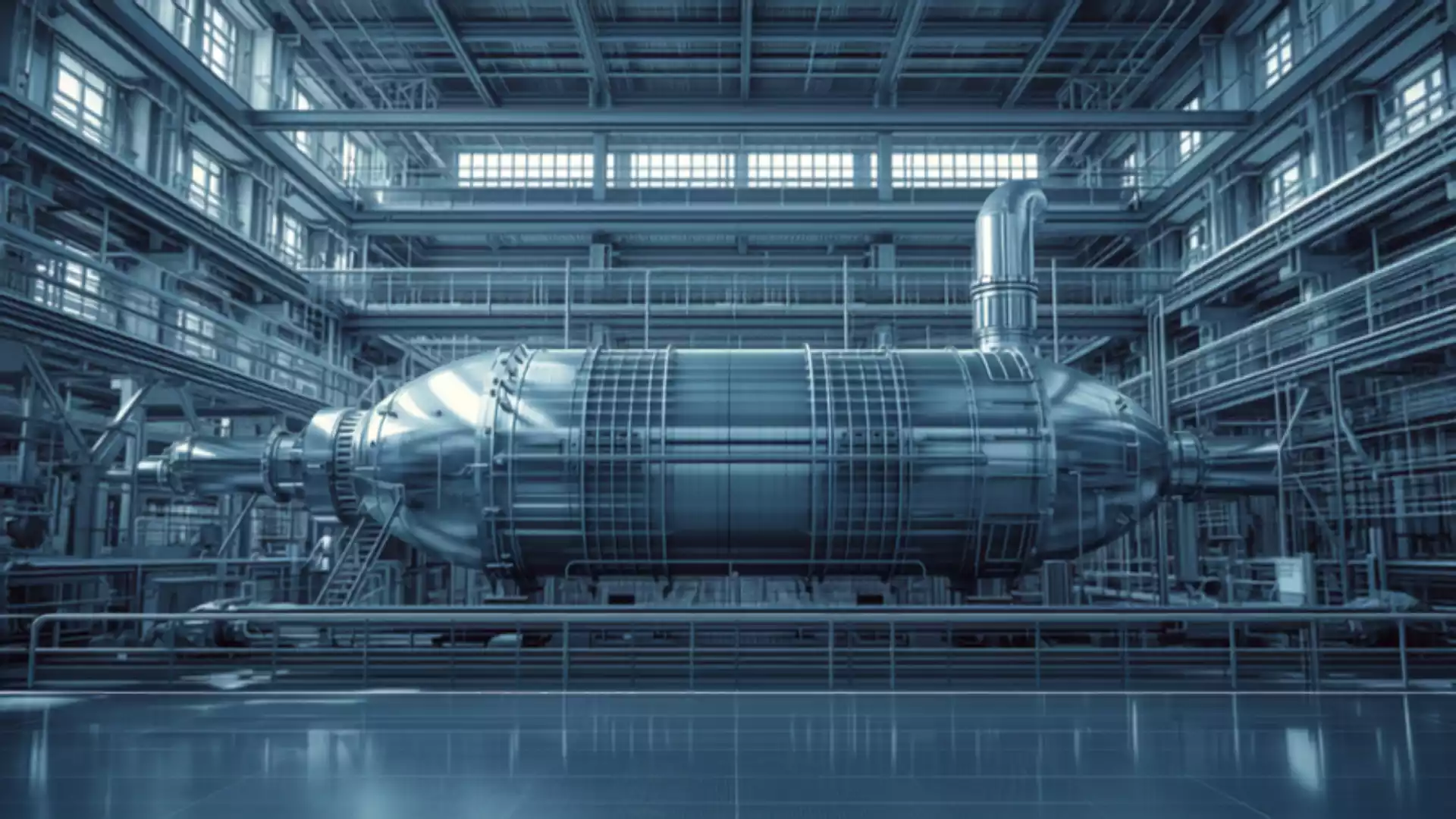 Pressure vessel and reactor assembly installed inside an industrial process plant